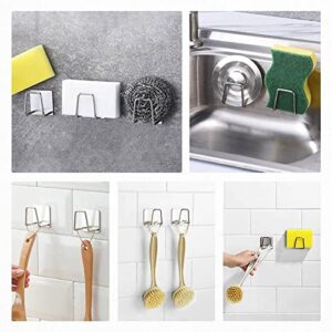 Saliens 2Pack Sponge Holder for Kitchen Sink, SUS304 Stainless Steel Adhesive Dish Sponge Holder