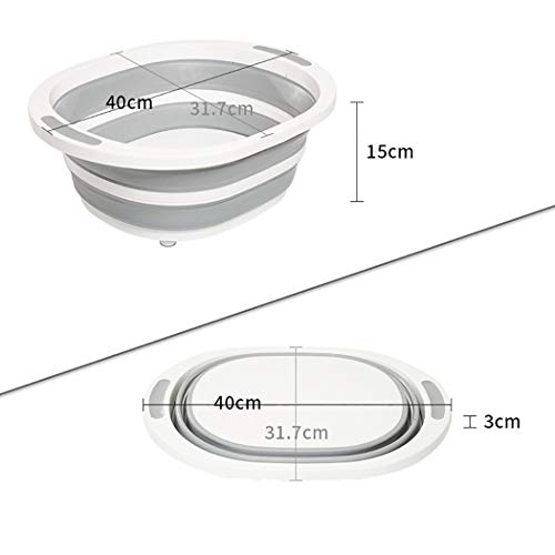 AAKitchen Collapsible Dish Pan Cutting Board Combo Portable Washing Basin Dish Tub Foldable Storage Organizer Wash and Drain Dish Basket over the Sink Dish Drainer for RV, Camp, Marine