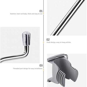 Clip On Faucet Storage Rack,Stainless Steel Faucet Towel Bar Kitchen Drying Rag Hanger Dishcloth Shelf Brush Sponge Holder Hook Sink Organizer