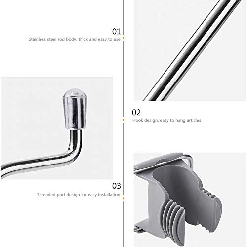 Clip On Faucet Storage Rack,Stainless Steel Faucet Towel Bar Kitchen Drying Rag Hanger Dishcloth Shelf Brush Sponge Holder Hook Sink Organizer