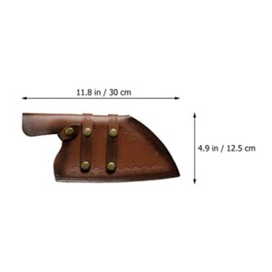 Cabilock PU Leather Meat Cleaver Sheath Waterproof Wide Knife Cover Butcher Chef Knife Guards Kitchen Knives Blades Protector