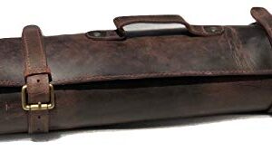 vintage crafts Genuine Buffalo Leather Knife Roll Set Chef's Knife Holder Cutlery Sheath Artist Case Organizer Storage bag Travel Friendly Christmas Black Friday Cyber Monday Gift for Men & Women