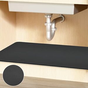 under sink mat liner for kitchen 34″ x 22″,absorbent mats for below sinks,quick dry under sink liner drip tray,waterproof cabinet protector/shelf liners,slip resistant,cut to fit cabinets,washable
