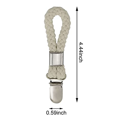 XGNG 4PCS Tea Towel Clips Cloth Hanger Holder Brackets Braided Cotton Loop Woven Cotton Loop Towel Clip