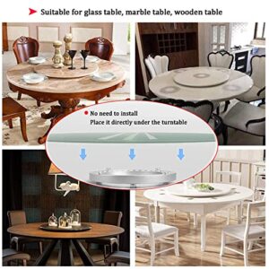 Aluminum Lazy Susan Bearing Turntable Ring Heavy Loads Base For Round Table Ø 8in 10in 12in 14in 16in 20in 24ni 27in 32in 360 Degree Swivel Turntable, For Glass/Granite/Wood Kitchen Ding Table