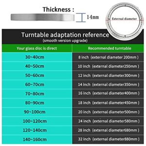 Aluminum Lazy Susan Bearing Turntable Ring Heavy Loads Base For Round Table Ø 8in 10in 12in 14in 16in 20in 24ni 27in 32in 360 Degree Swivel Turntable, For Glass/Granite/Wood Kitchen Ding Table