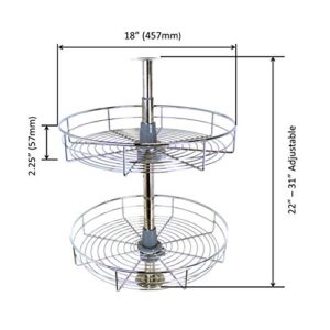 Dowell 4001 360D 30in H Wall Corner Lazy Susan ,Double Rack