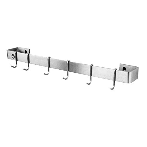 Enclume Premier 24-Inch Utensil Bar Wall Pot Rack, Stainless Steel