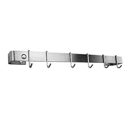 Enclume Premier 24-Inch Utensil Bar Wall Pot Rack, Stainless Steel