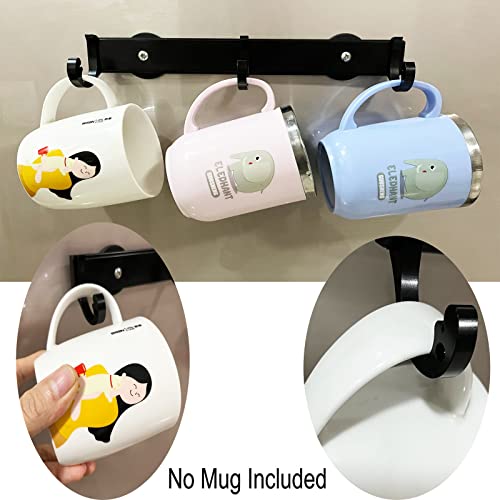 Pmsanzay Strong Magnetic Mug Holder Coffee Cup Rack Hanger Mug Hooks Coffee Cups Storage Organizer Stand for Coffee Mugs, Tea Cups On The Refrigerator, etc - Space Saving