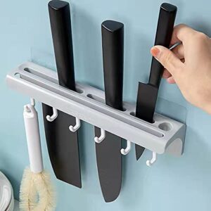 lletfun kitchen knife holder wall mounted self adhesive,knife strip – space-saving knife rack with hooks for kitchen