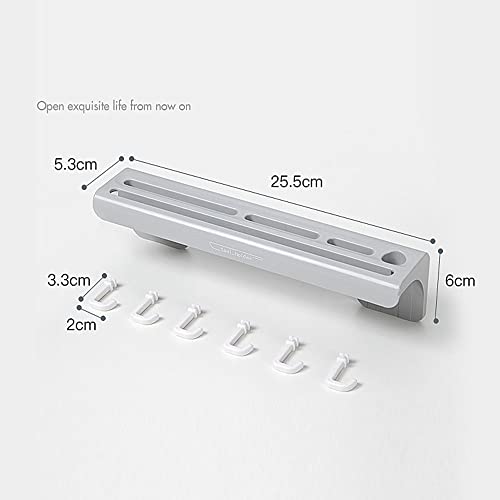 Lletfun Kitchen knife Holder Wall Mounted Self adhesive,Knife Strip - Space-Saving Knife Rack with Hooks for kitchen