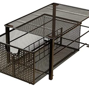 DecoBros Sliding Cabinet Basket Organizer Drawer, Bronze