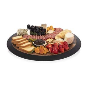 toscana – a picnic time brand lazy susan tray wooden turntable round charcuterie board, cheese serving platter, (fire acacia wood)