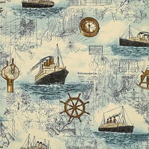 jz·home 8212 nautical map peel and stick wallpaper 17.7″x 9.8ft vintage removable self-adhesive contact paper shelf liner furniture vinyl film for kids bedroom home decor
