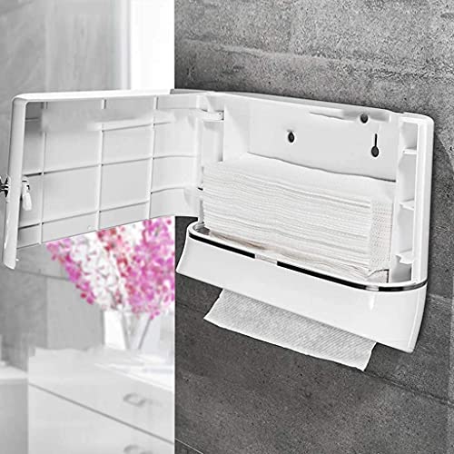 Easy to use Commercial Paper Towel Dispenser Wall Mount Waterproof Hand Towel Dispenser with Lock Papetowel Holders for Home Bathroom Save Space