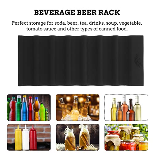 Fridge Monkey Mat Silicone Bottle Stacking Mat Beer Can Stacker 2Pcs Wine Bottles Holder for Kitchen Cabinet Refrigerator Storage Rack