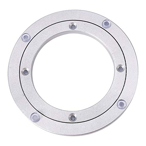 Heavy Duty Aluminium Alloy Rotating Bearing Turntable Turntable Round Dining Table Smooth Swivel Plate for Kaleidoscopes Tabletop Serving Trade Show Displays(4 inch*H8.5MM)