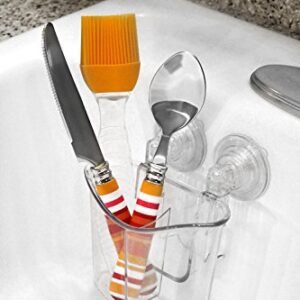 Better Houseware in-Sink Cutlery Holder, Large, Clear