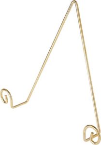 bard’s shiny gold-toned wall mountable plate hanger, 10″ h x 10.5″ w x 2″ d (for plates 10″ – 14″)