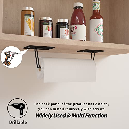 YJSMO Magnetic Paper Towel Holder for Refrigerator,Wall Mount Towel Rack Magnetic Towel Bar Multi Function Made of Iron,Used for Kitchen (White)