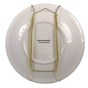 Creative Hobbies Deluxe Plate Display Hangers, Spring Style- Assembled & Ready to Use -Hold 5 to 7 Inch Plates- Gold Wire Spring Type, Hanger Hooks & Nails Included -Pack of 6 Hangers