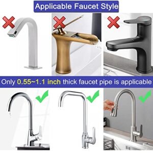 SIMCAS 2023 NeverRust Faucet Sponge Holder Kitchen Sink Caddy, Detachable Faucet Rack Drain Shelf for Sponge, Brush, Soap, Dishcloth, Bathroom Organizer with Hooks, RV & Kitchen Accessories, Aluminum