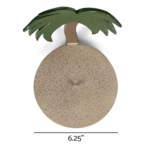 Elanze Designs Palm Tree 12 inch Resin and Wood Paper Towel Holder