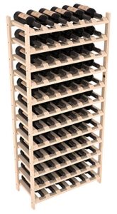 wine racks america pine 72 bottle stackable. unstained