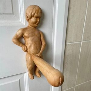 SAINGACE Funny Toilet Paper Holder, Wooden Boys Pe𝗇𝗂s Wall Mount Toilet Roll Holder (1 PC)