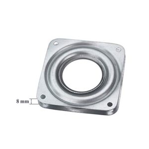 Onwon 4 Pieces 3 Inch Square Lazy Susan Turntable Bearings 150 Pound Capacity Galvanized Steel Rotating Bearing Plate Swivel Plate