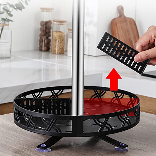 AIWFL 2 Tier Lazy Susan Turntable Spice Rack 360° Rotating Storage Rack Seasoning Rack for Kitchen Closet Cabinet Bathroom Countertop