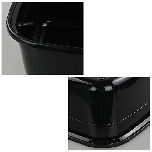 Wekioger Plastic Dish Pan, 14 Quart Bus Tubs, 4-Pack (Black)