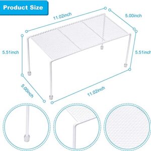 Mini Mesh Kitchen Shelves,Cabinet Storage Shelf Rack, Cabinet Organization ,Kitchen Bathroom Pantry Cupboard Desk Home Office, Fridge, Cabinet, Bathroom Cupboard, Non-slip Plastic Feet (3, White)