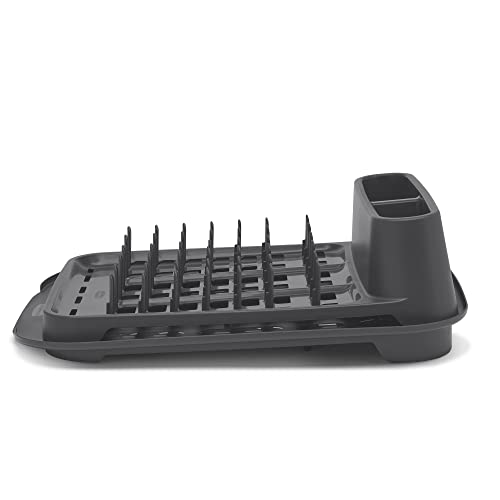 Rubbermaid Dish Drying Rack with Drainboard, Raven Grey, 2-Piece Set