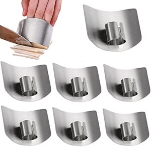 6 pcs finetaur ​finger guards for cutting, finger protector for cutting food, stainless steel finger guard for cutting vegetables, finger protectors for dicing and slicing (single finger)