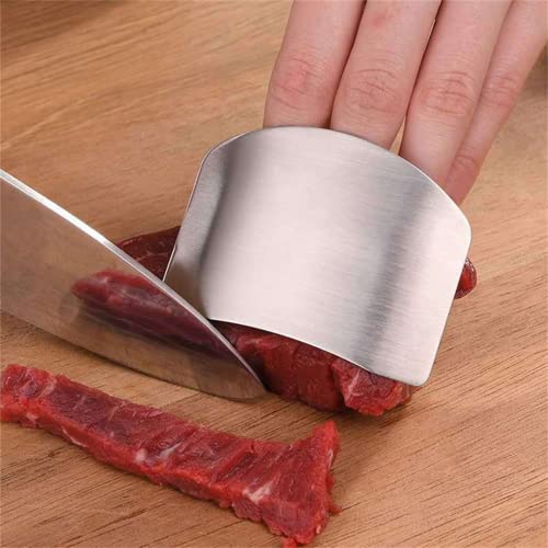 6 Pcs Finetaur ​Finger Guards for Cutting, Finger Protector for Cutting Food, Stainless Steel Finger Guard for Cutting Vegetables, Finger Protectors for Dicing and Slicing (Single Finger)