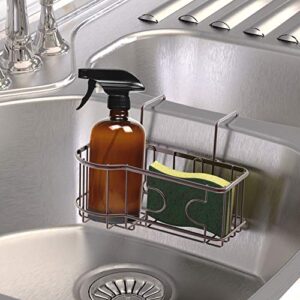 Simple Houseware Kitchen Sink Caddy Organizer for Brush Sponge Holder, Bronze