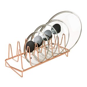 Kitchen Details Geode Free Standing Lid Organizer for Pots, Pans, Cutting Boards and Container Covers, Copper