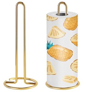 supkiir gold paper towel holder, standing paper towel rack for kitchen counter, bathroom sink