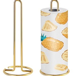 Supkiir Gold Paper Towel Holder, Standing Paper Towel Rack for Kitchen Counter, Bathroom Sink