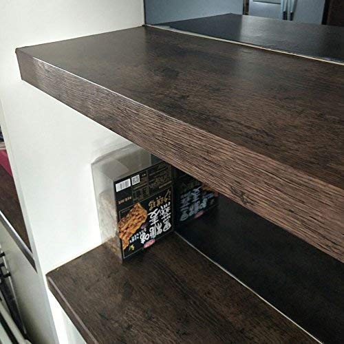 Yifely Retro Brown Wood Grain Shelving Paper Self-Adhesive PVC Shelf Drawer Liner Door Table Sticker 17.7 Inch by 9.8 Feet