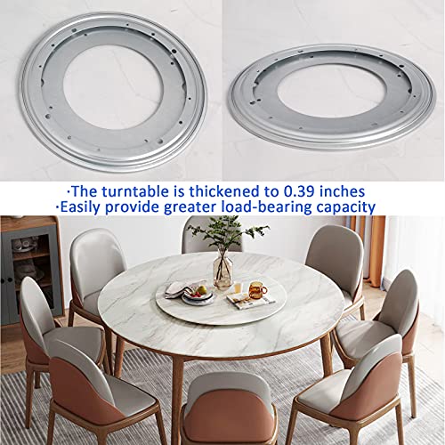 12-Inch Heavy Duty Lazy Susan Hardware, 6.3/16'' Thick Rotating Bearing Plate with 1000lbs Capacity, Lazy Susan Turntable Bearing for 360 Degree Rotating Table, Serving Tray