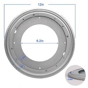 12-Inch Heavy Duty Lazy Susan Hardware, 6.3/16'' Thick Rotating Bearing Plate with 1000lbs Capacity, Lazy Susan Turntable Bearing for 360 Degree Rotating Table, Serving Tray