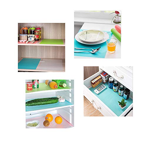 PaWuKi Refrigerator Mats, Washable Waterproof Drawer Table Mats Refrigerator Liners for Cabinets Storage Kitchen and Placemats