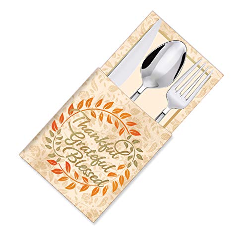 JOYIN 36 Thanksgiving Turkey Cutlery Decorative Gold Foil Utensil Holders for Autumn Fall Harvest Party Favor Supply Dinner Table Decor.