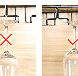 Eywlwaar Gold Wine Glass Rack Stemware Holder Wine Glass Holder Wine Glass Hanger 11.8 Inch Long 3 Rows (2Pack-Gold, 3 Rows-2 Pack)