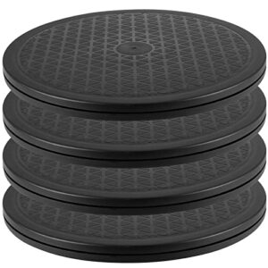 mukchap 4 pack 10 inch rotating swivel stand turntable, 360° round swivel turntable with steel ball bearings, multi-use lazy susan for various utility uses, 55 lbs carrying capacity