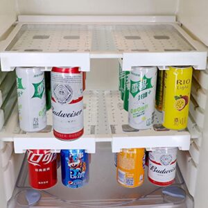 zwmbyn hanging fridge soda can organizer, pull-out fridge drink can holder drawer organizer, fridge shelf holder storage drink beverage dispenser rack for refrigerator fit for 0.6in fridge shelf