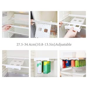 ZWMBYN Hanging Fridge Soda Can Organizer, Pull-out Fridge Drink Can Holder Drawer Organizer, Fridge Shelf Holder Storage Drink Beverage Dispenser Rack for Refrigerator Fit for 0.6in Fridge Shelf